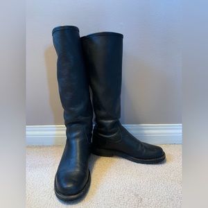 Roots tall black leather boots
